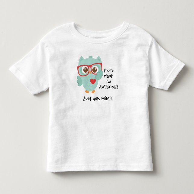 Camiseta De Bebé ¡Vidrios lindos del búho w de la aguamarina! (Anverso)