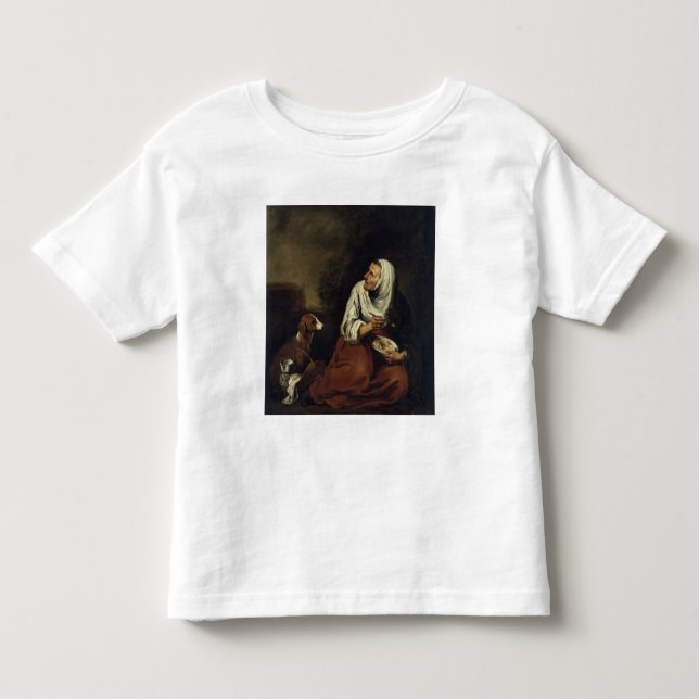 Camiseta De Bebé Vieja con perro (Anverso)
