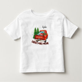 Camiseta De Bebé Vieja película de Navidades de camiones rojos