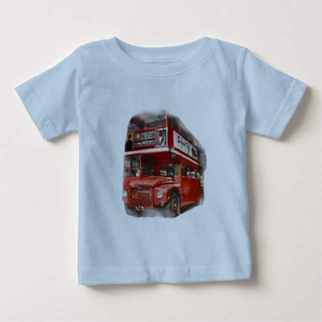 Camiseta De Bebé Viejo autobús rojo de Londres (Anverso)