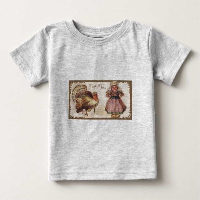 Camiseta De Bebé Viejo Día de Acción de Gracias Turquía (Anverso)