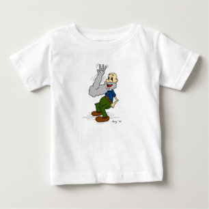Camiseta De Bebé Viejo Hombre ondeando barba Tee Infantil
