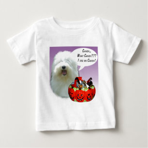 Camiseta De Bebé Viejo perro pastor inglés Halloween Candy