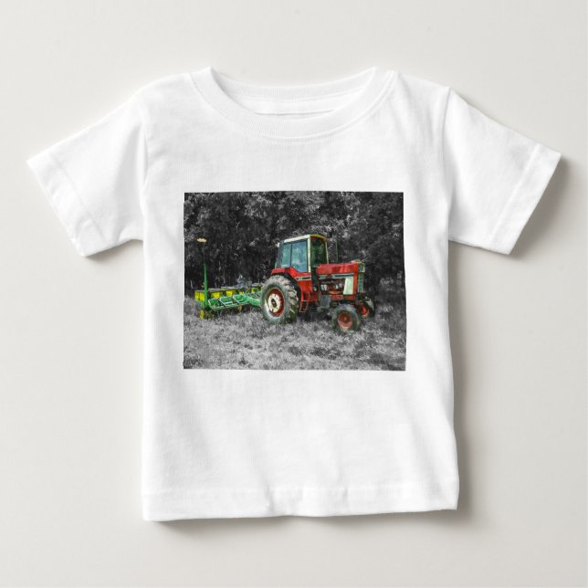 Camiseta De Bebé Viejo Tractor Internacional Painterly (Anverso)
