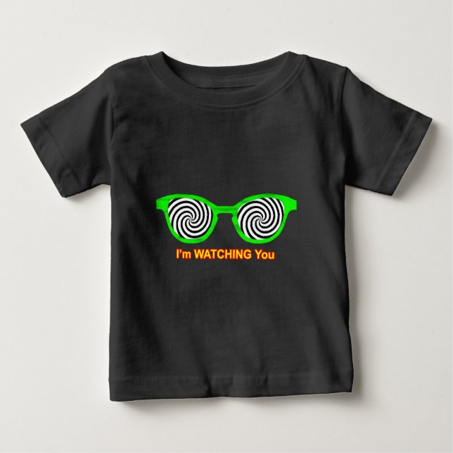 Camiseta De Bebé Viendo Hypnotize Gafas de Sol Rim Verde El MUSEO (Anverso)