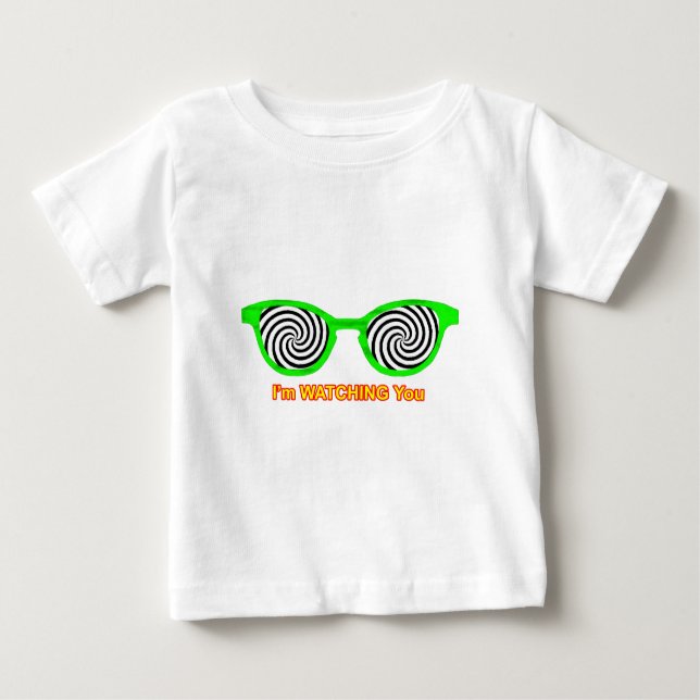 Camiseta De Bebé Viendo Hypnotize Gafas de Sol Rim Verde El MUSEO (Anverso)