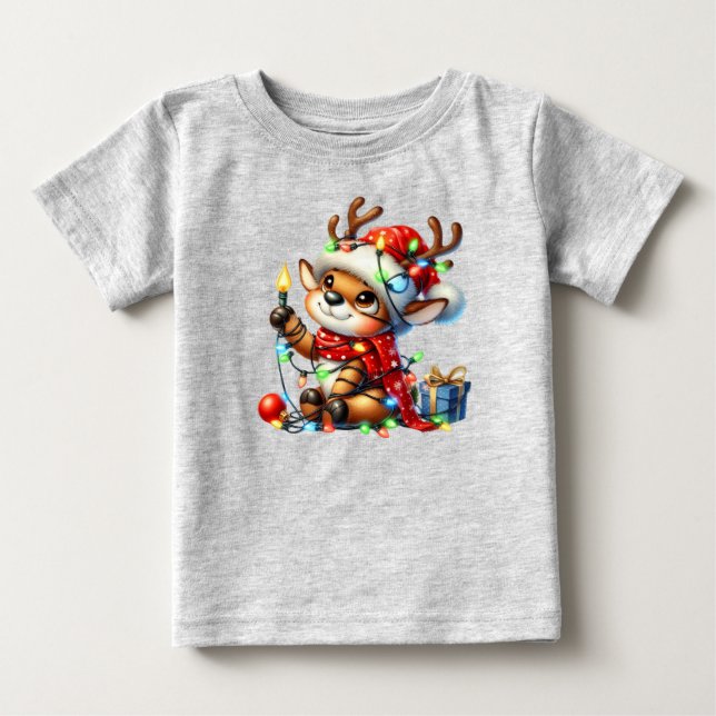 Camiseta De Bebé Viene Santa Claus (Anverso)