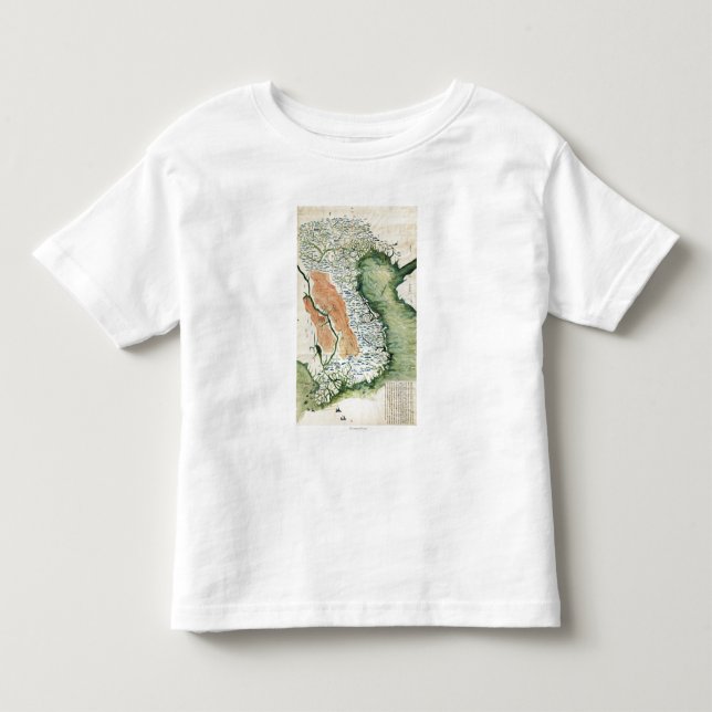 Camiseta De Bebé VietnamPanoramic MapVietnam (Anverso)