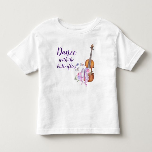 Camiseta De Bebé Vilin & Ballet Dance con las mariposas (Anverso)