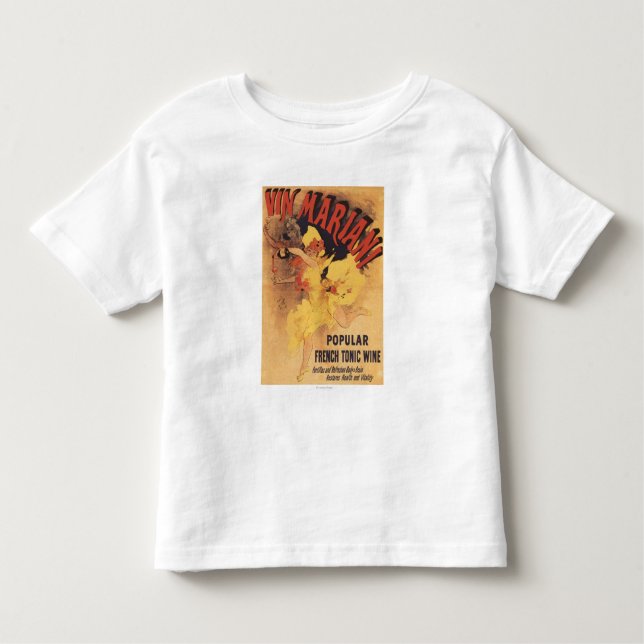 Camiseta De Bebé Vin Mariani Dancing Chica Pouring Wine (Anverso)