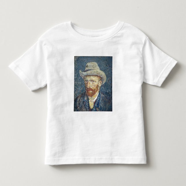 Camiseta De Bebé Vincent van Gogh | Autoretrato con Gorra Felt (Anverso)