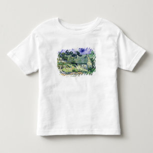Camiseta De Bebé Vincent van Gogh el   cubrió con paja las cabaña