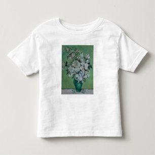 Camiseta De Bebé Vincent van Gogh el   un florero de rosas, 1890