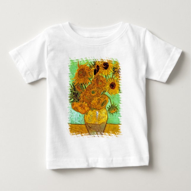 Camiseta De Bebé Vincent Van Gogh - Jarrón con doce girasoles (Anverso)