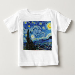 Camiseta De Bebé Vincent Van Gogh Starry Night Vintage Bella Artes