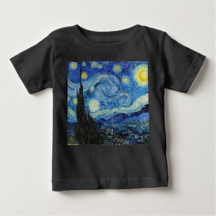 Camiseta De Bebé Vincent Van Gogh Starry Night Vintage Bella Artes