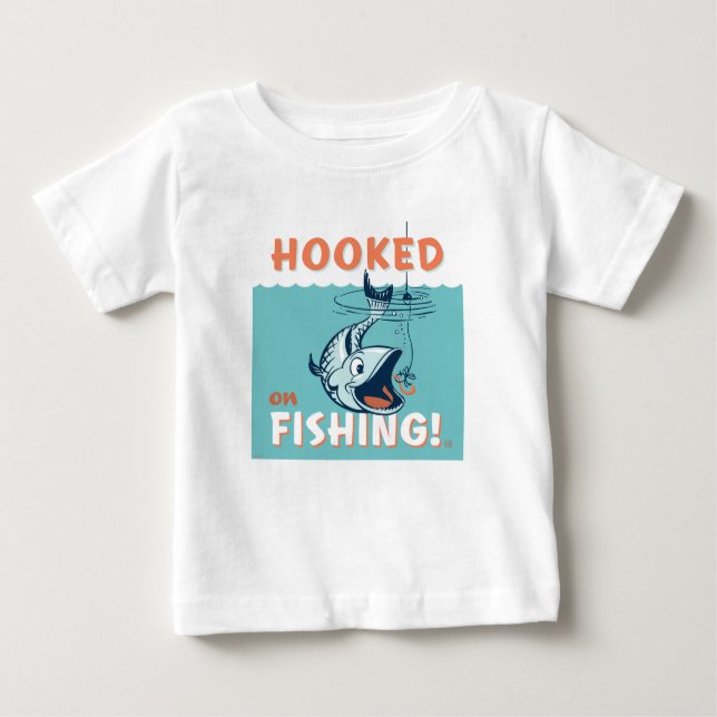 Camiseta De Bebé Vinculado a la pesca (Anverso)