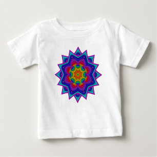 Camiseta De Bebé Vintage del arcoiris Kaleidoscopio psicodélico