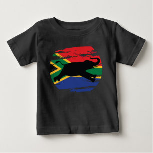 Camiseta De Bebé Vintage del Elefante Sudafricano Safari