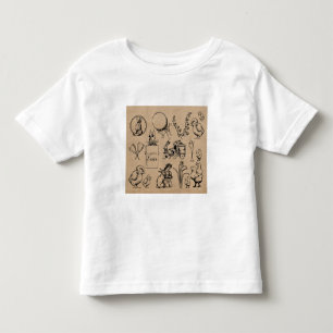 Camiseta De Bebé Vintage Easter Rabbit & Chick Kraft Brown