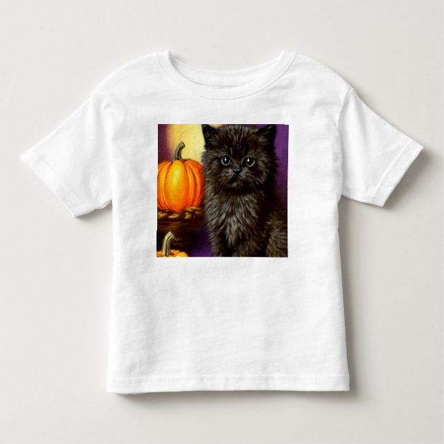 Camiseta De Bebé Vintage Halloween Kitten (Anverso)