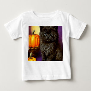 Camiseta De Bebé Vintage Halloween Kitten