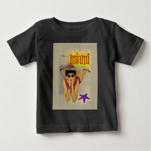 Camiseta De Bebé Vintage Miami Beach