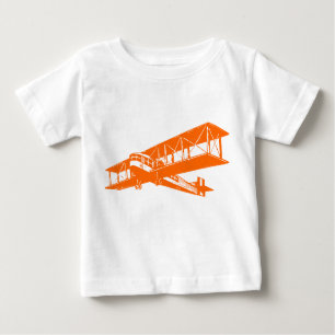 Camiseta De Bebé Vintage Plane - Naranja