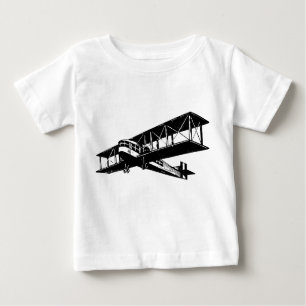 Camiseta De Bebé Vintage Plane - Negro