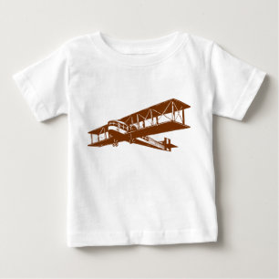 Camiseta De Bebé Vintage Plane - Walnut
