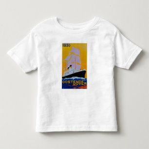 Camiseta De Bebé Vintage PosterEurope de Oostende Dover