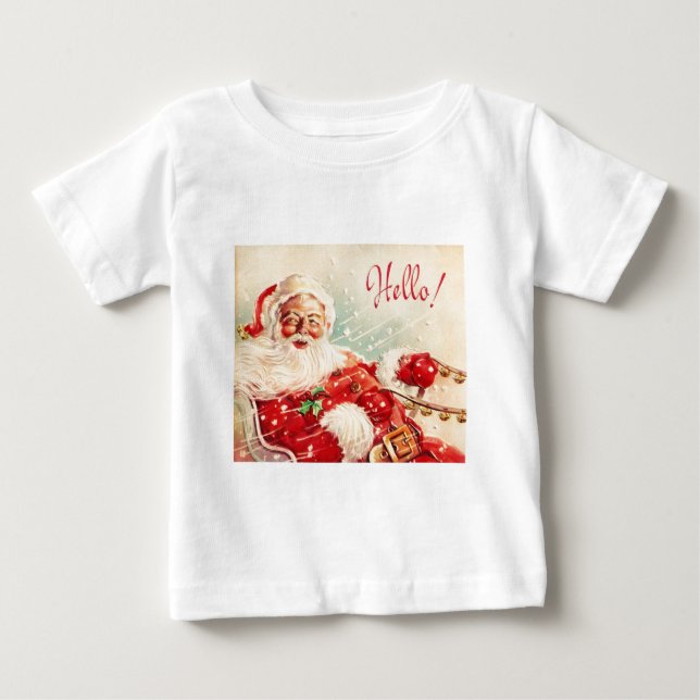 Camiseta De Bebé Vintage Santa Claus (Anverso)