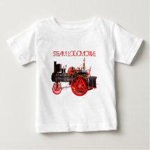 VINTAGE STEAM LOCOMOTIVE rojo blanco