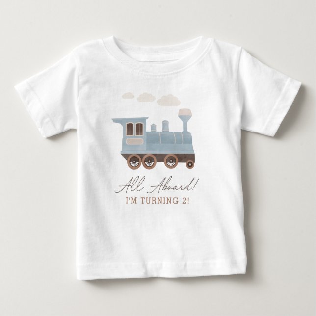 Camiseta De Bebé Vintage Train Birday Party (Anverso)
