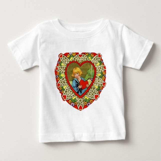 Camiseta De Bebé Vintage Valentine (Anverso)