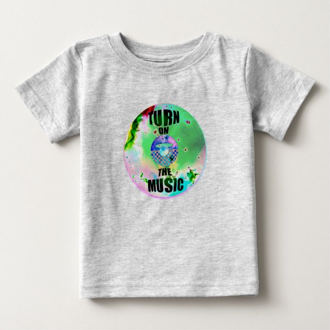 Camiseta De Bebé Vinyl Music (Anverso)