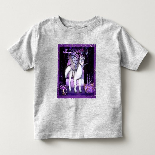 Camiseta De Bebé Violet Pegasus Fantasy Art (Anverso)