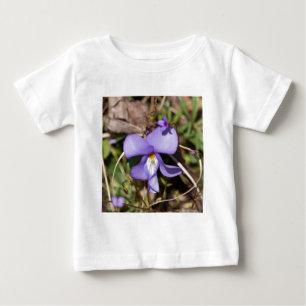 Camiseta De Bebé Violeta de pie de pájaro con azulejos