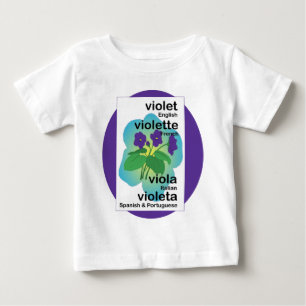 Camiseta De Bebé Violets in Many Languages