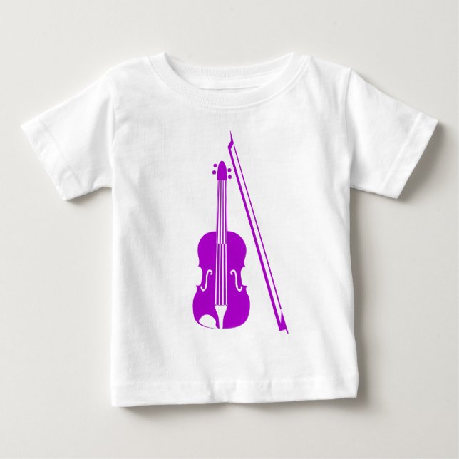 Camiseta De Bebé Violin - Morado (Anverso)