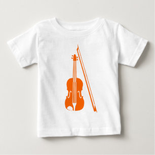Camiseta De Bebé Violin - Naranja
