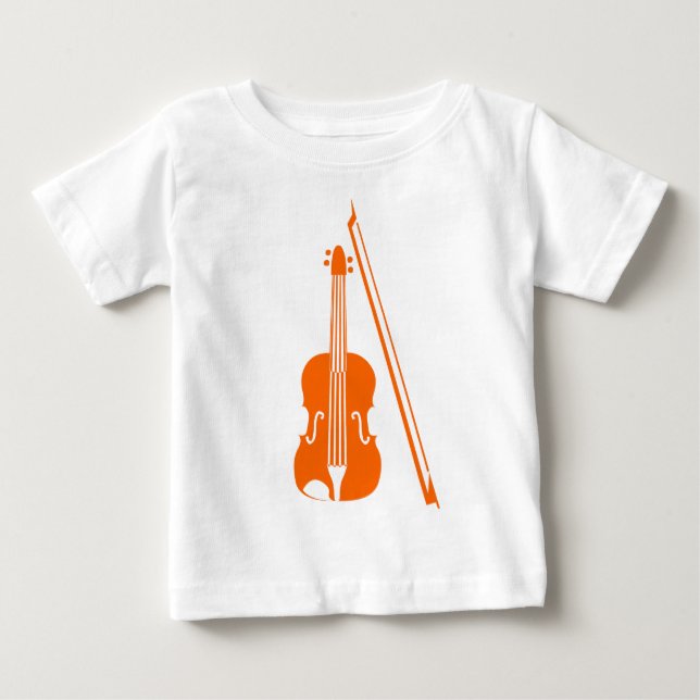 Camiseta De Bebé Violin - Naranja (Anverso)