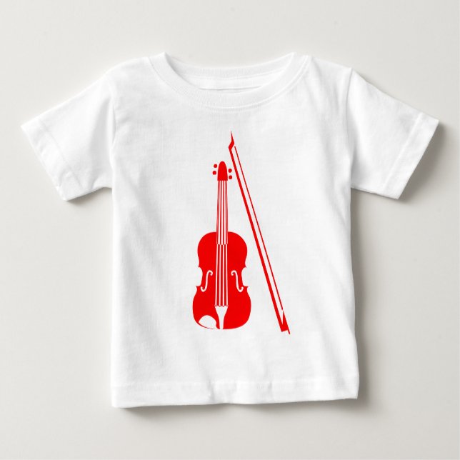 Camiseta De Bebé Violin - Rojo (Anverso)
