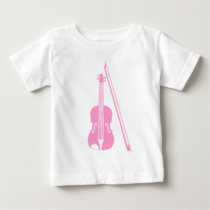 Camiseta De Bebé Violín - Rosa