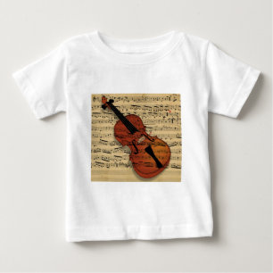 Camiseta De Bebé Violin Vintage Music