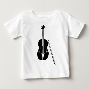 Camiseta De Bebé Violoncelo - negro