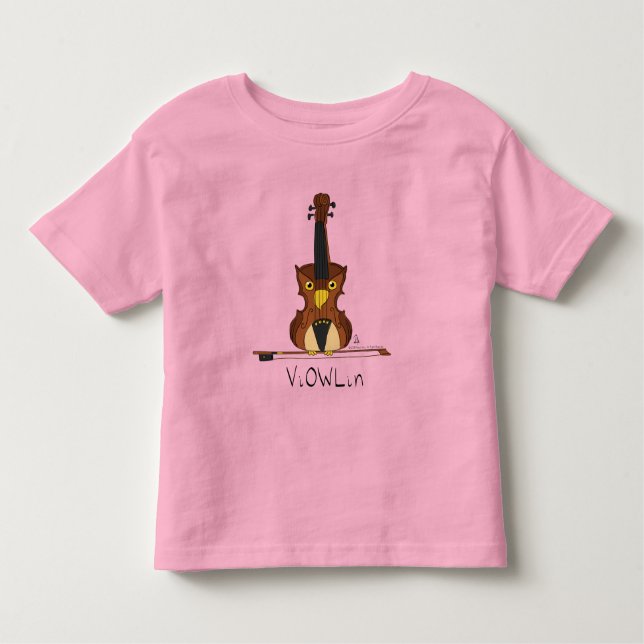 Camiseta De Bebé ViOWLin mochila musical de búho violín (Anverso)