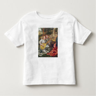 Camiseta De Bebé Virgen y niño con ángeles