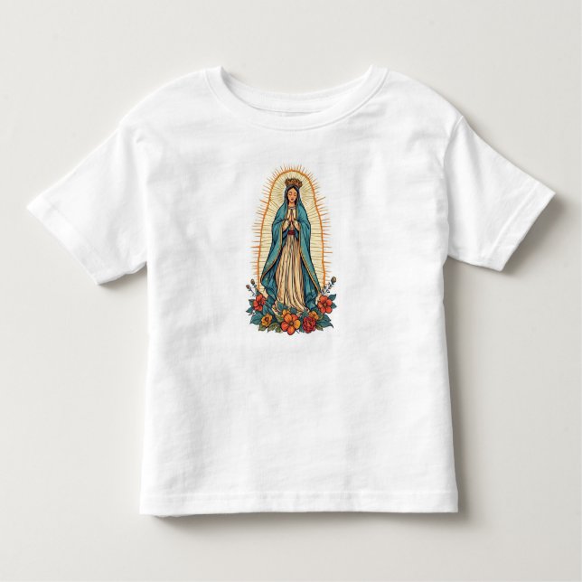 Camiseta De Bebé Virgin of Guadalupe Toddler's Tee Shirt (Anverso)