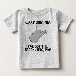 Camiseta De Bebé Virginia Occidental - Tengo el pulmón negro, Pop